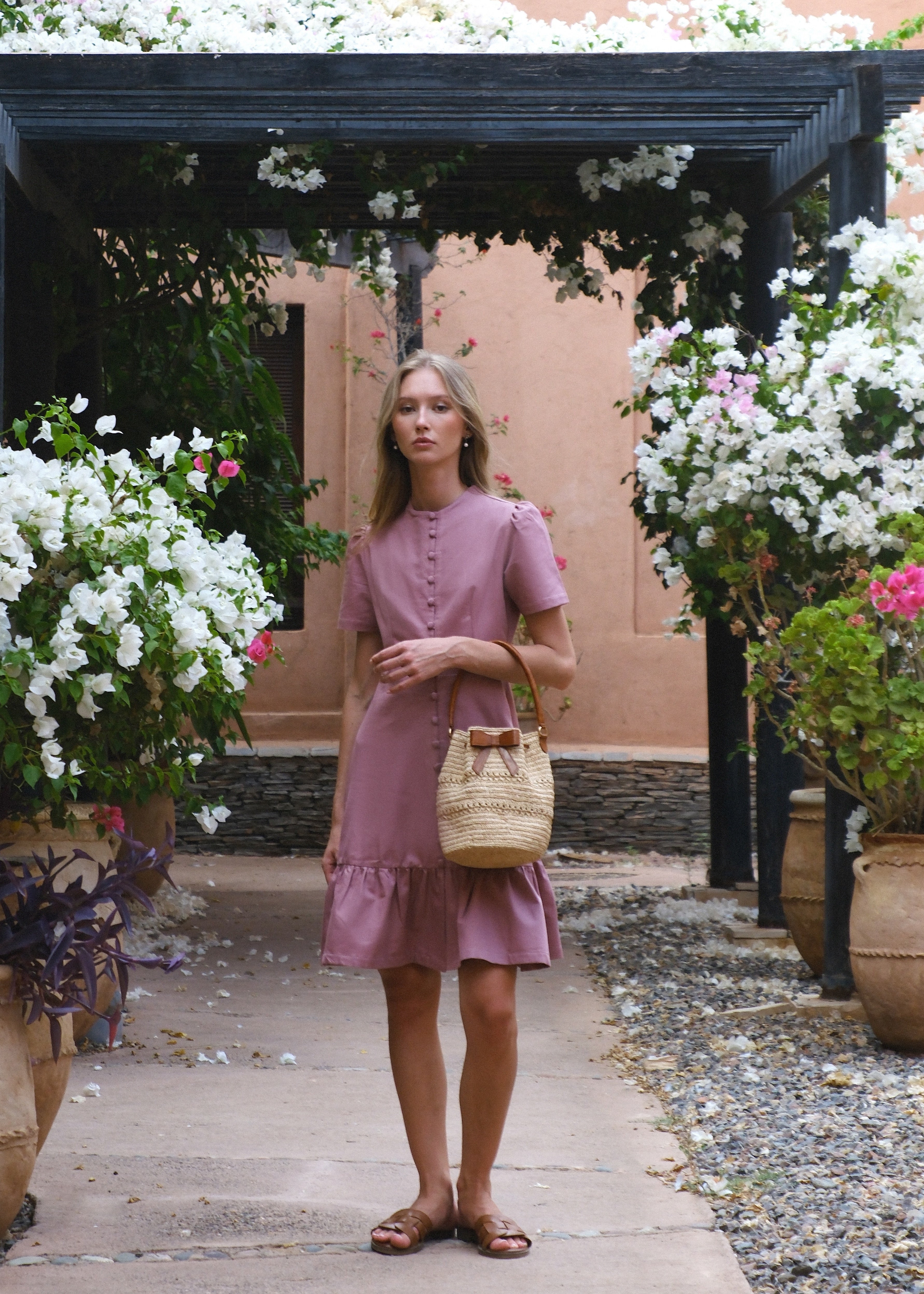 Raffia Bucket Bag
