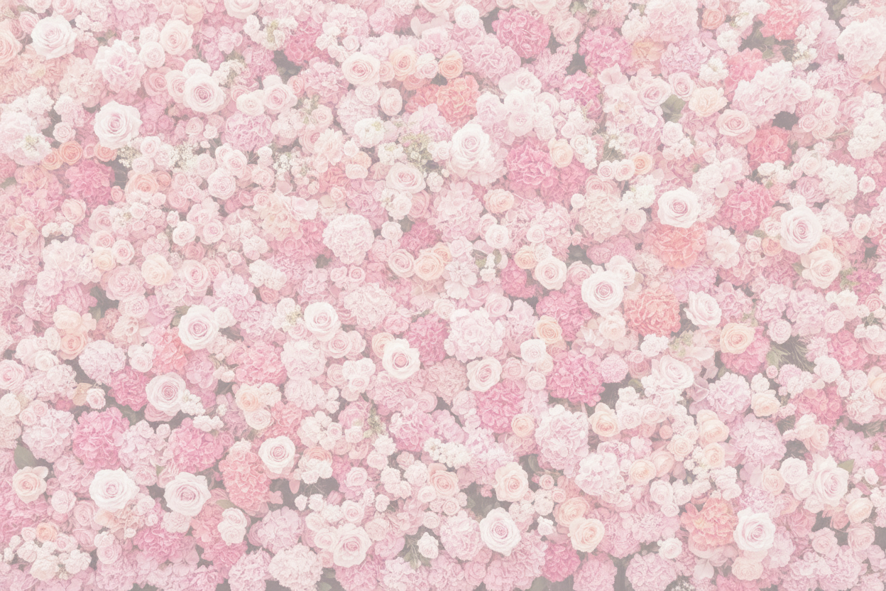 pink flowers wall